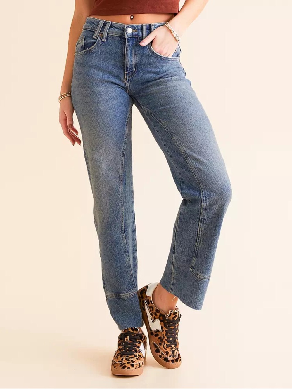 We The Free x Free People Risk Taker Straight Stretch Jean - Picture 2 of 15